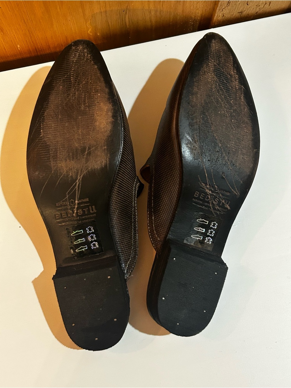 BED|STU Women’s Brenda leather mules slip ons EUC size 8.5 - Picture 4 of 4